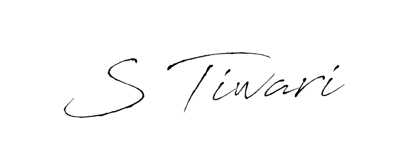 The best way (Antro_Vectra) to make a short signature is to pick only two or three words in your name. The name S Tiwari include a total of six letters. For converting this name. S Tiwari signature style 6 images and pictures png