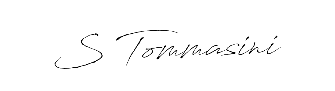 Use a signature maker to create a handwritten signature online. With this signature software, you can design (Antro_Vectra) your own signature for name S Tommasini. S Tommasini signature style 6 images and pictures png