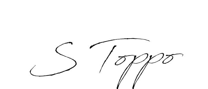 Create a beautiful signature design for name S Toppo. With this signature (Antro_Vectra) fonts, you can make a handwritten signature for free. S Toppo signature style 6 images and pictures png