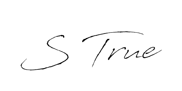 The best way (Antro_Vectra) to make a short signature is to pick only two or three words in your name. The name S True include a total of six letters. For converting this name. S True signature style 6 images and pictures png