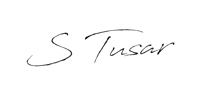 The best way (Antro_Vectra) to make a short signature is to pick only two or three words in your name. The name S Tusar include a total of six letters. For converting this name. S Tusar signature style 6 images and pictures png