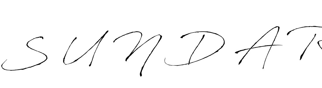 Make a beautiful signature design for name S U N D A R. With this signature (Antro_Vectra) style, you can create a handwritten signature for free. S U N D A R signature style 6 images and pictures png