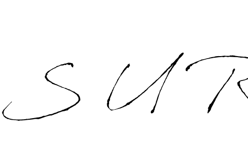 The best way (Antro_Vectra) to make a short signature is to pick only two or three words in your name. The name S U R include a total of six letters. For converting this name. S U R signature style 6 images and pictures png