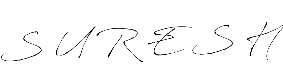 The best way (Antro_Vectra) to make a short signature is to pick only two or three words in your name. The name S U R E S H include a total of six letters. For converting this name. S U R E S H signature style 6 images and pictures png