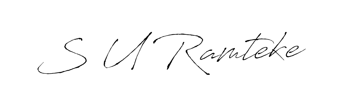 How to make S U Ramteke signature? Antro_Vectra is a professional autograph style. Create handwritten signature for S U Ramteke name. S U Ramteke signature style 6 images and pictures png