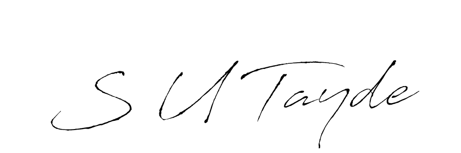 if you are searching for the best signature style for your name S U Tayde. so please give up your signature search. here we have designed multiple signature styles  using Antro_Vectra. S U Tayde signature style 6 images and pictures png