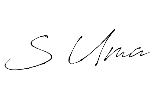 Create a beautiful signature design for name S Uma. With this signature (Antro_Vectra) fonts, you can make a handwritten signature for free. S Uma signature style 6 images and pictures png