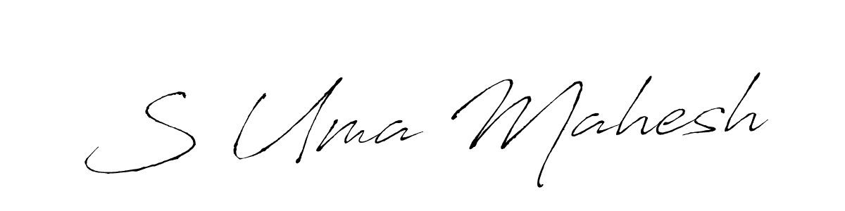 Use a signature maker to create a handwritten signature online. With this signature software, you can design (Antro_Vectra) your own signature for name S Uma Mahesh. S Uma Mahesh signature style 6 images and pictures png