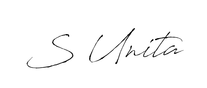 How to make S Unita signature? Antro_Vectra is a professional autograph style. Create handwritten signature for S Unita name. S Unita signature style 6 images and pictures png