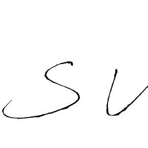 How to make S V name signature. Use Antro_Vectra style for creating short signs online. This is the latest handwritten sign. S V signature style 6 images and pictures png