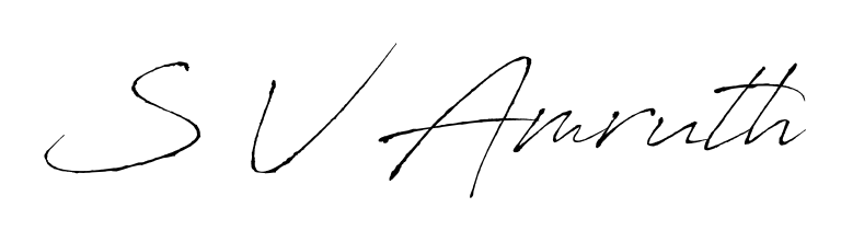 Make a beautiful signature design for name S V Amruth. Use this online signature maker to create a handwritten signature for free. S V Amruth signature style 6 images and pictures png