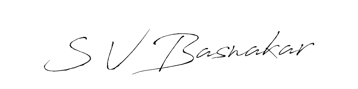 Design your own signature with our free online signature maker. With this signature software, you can create a handwritten (Antro_Vectra) signature for name S V Basnakar. S V Basnakar signature style 6 images and pictures png