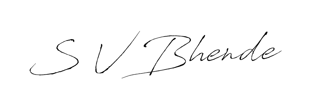 Use a signature maker to create a handwritten signature online. With this signature software, you can design (Antro_Vectra) your own signature for name S V Bhende. S V Bhende signature style 6 images and pictures png