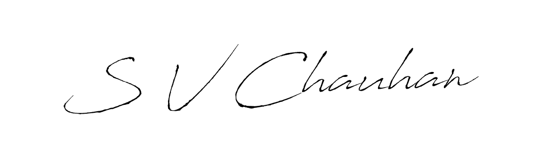 Similarly Antro_Vectra is the best handwritten signature design. Signature creator online .You can use it as an online autograph creator for name S V Chauhan. S V Chauhan signature style 6 images and pictures png