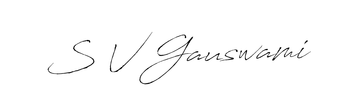 Design your own signature with our free online signature maker. With this signature software, you can create a handwritten (Antro_Vectra) signature for name S V Gauswami. S V Gauswami signature style 6 images and pictures png