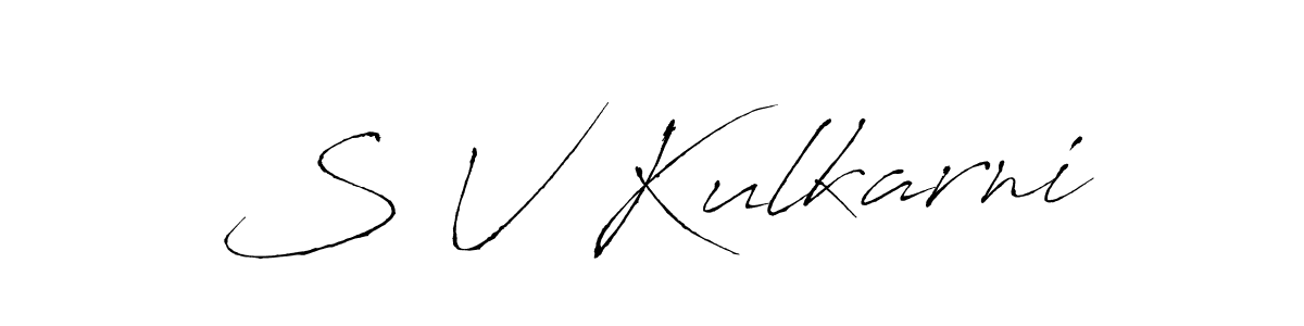Use a signature maker to create a handwritten signature online. With this signature software, you can design (Antro_Vectra) your own signature for name S V Kulkarni. S V Kulkarni signature style 6 images and pictures png