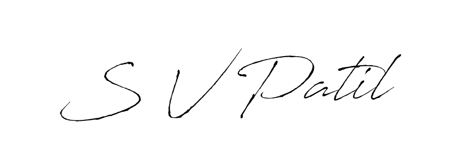 How to make S V Patil signature? Antro_Vectra is a professional autograph style. Create handwritten signature for S V Patil name. S V Patil signature style 6 images and pictures png