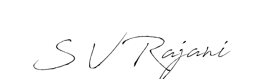 You should practise on your own different ways (Antro_Vectra) to write your name (S V Rajani) in signature. don't let someone else do it for you. S V Rajani signature style 6 images and pictures png