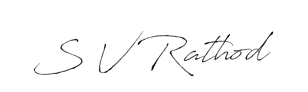 Create a beautiful signature design for name S V Rathod. With this signature (Antro_Vectra) fonts, you can make a handwritten signature for free. S V Rathod signature style 6 images and pictures png