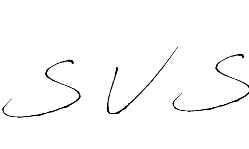 Make a beautiful signature design for name S V S. With this signature (Antro_Vectra) style, you can create a handwritten signature for free. S V S signature style 6 images and pictures png