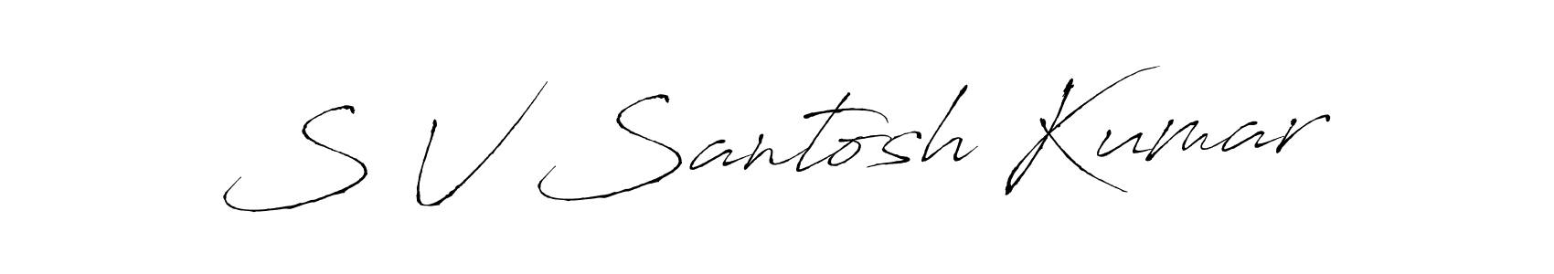 S V Santosh Kumar stylish signature style. Best Handwritten Sign (Antro_Vectra) for my name. Handwritten Signature Collection Ideas for my name S V Santosh Kumar. S V Santosh Kumar signature style 6 images and pictures png