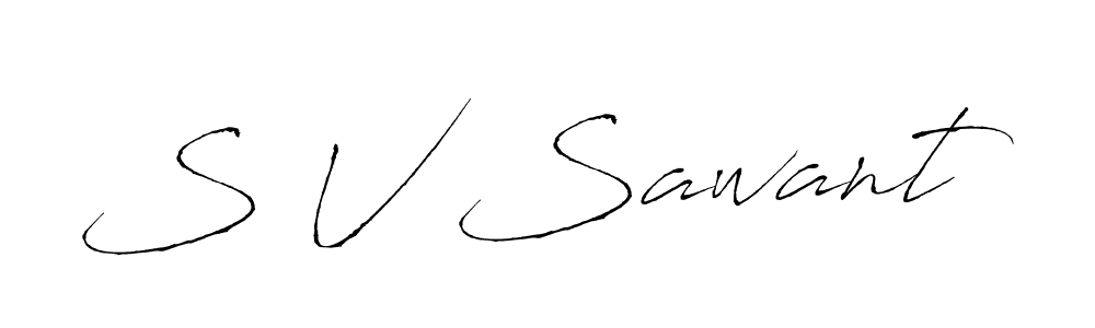 Use a signature maker to create a handwritten signature online. With this signature software, you can design (Antro_Vectra) your own signature for name S V Sawant. S V Sawant signature style 6 images and pictures png