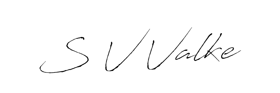Similarly Antro_Vectra is the best handwritten signature design. Signature creator online .You can use it as an online autograph creator for name S V Valke. S V Valke signature style 6 images and pictures png