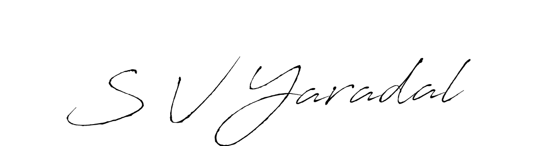 Similarly Antro_Vectra is the best handwritten signature design. Signature creator online .You can use it as an online autograph creator for name S V Yaradal. S V Yaradal signature style 6 images and pictures png