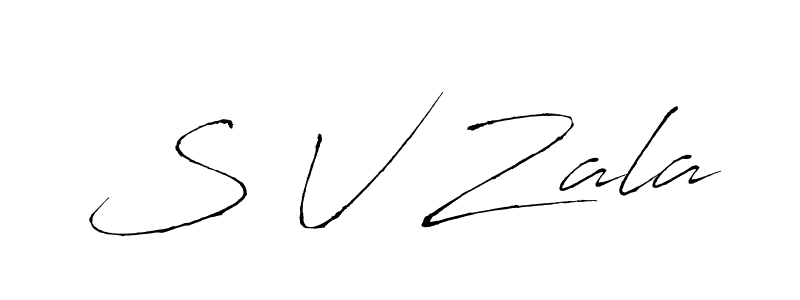 How to Draw S V Zala signature style? Antro_Vectra is a latest design signature styles for name S V Zala. S V Zala signature style 6 images and pictures png