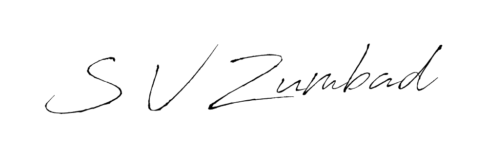 Use a signature maker to create a handwritten signature online. With this signature software, you can design (Antro_Vectra) your own signature for name S V Zumbad. S V Zumbad signature style 6 images and pictures png