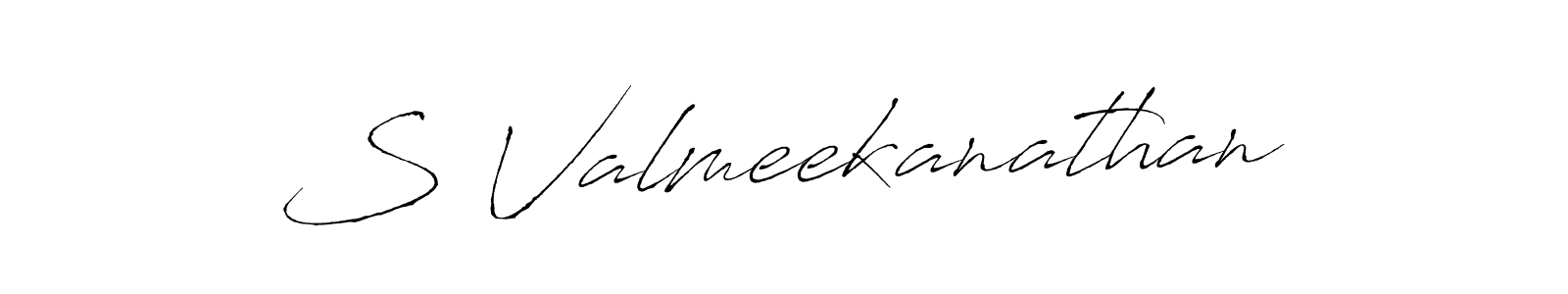 Design your own signature with our free online signature maker. With this signature software, you can create a handwritten (Antro_Vectra) signature for name S Valmeekanathan. S Valmeekanathan signature style 6 images and pictures png