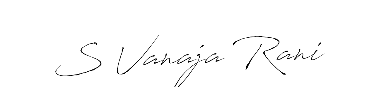 Make a beautiful signature design for name S Vanaja Rani. Use this online signature maker to create a handwritten signature for free. S Vanaja Rani signature style 6 images and pictures png