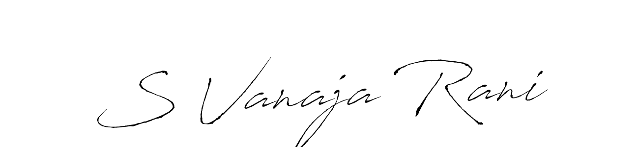 S Vanaja Rani stylish signature style. Best Handwritten Sign (Antro_Vectra) for my name. Handwritten Signature Collection Ideas for my name S Vanaja Rani. S Vanaja Rani signature style 6 images and pictures png