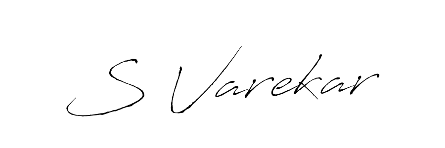 How to make S Varekar name signature. Use Antro_Vectra style for creating short signs online. This is the latest handwritten sign. S Varekar signature style 6 images and pictures png