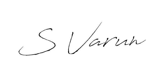 Antro_Vectra is a professional signature style that is perfect for those who want to add a touch of class to their signature. It is also a great choice for those who want to make their signature more unique. Get S Varun name to fancy signature for free. S Varun signature style 6 images and pictures png