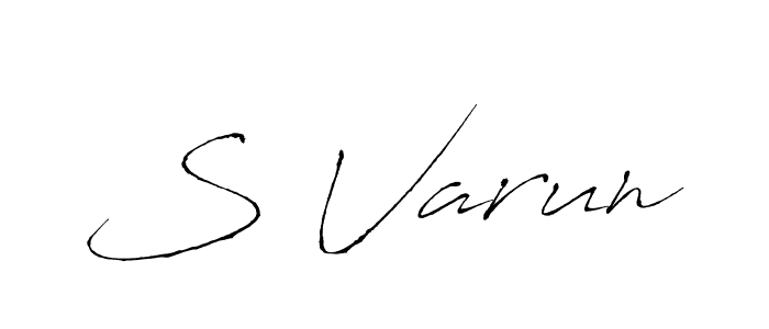 You should practise on your own different ways (Antro_Vectra) to write your name (S Varun) in signature. don't let someone else do it for you. S Varun signature style 6 images and pictures png