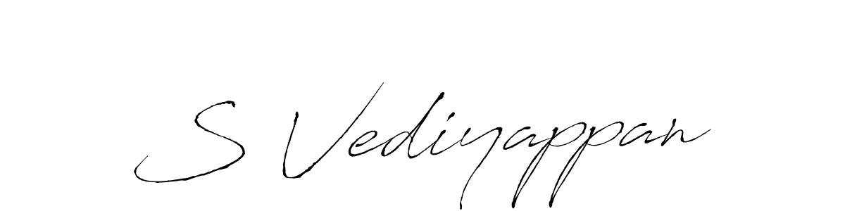 Create a beautiful signature design for name S Vediyappan. With this signature (Antro_Vectra) fonts, you can make a handwritten signature for free. S Vediyappan signature style 6 images and pictures png