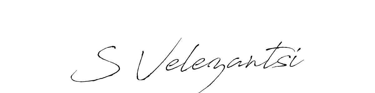 How to make S Velezantsi signature? Antro_Vectra is a professional autograph style. Create handwritten signature for S Velezantsi name. S Velezantsi signature style 6 images and pictures png