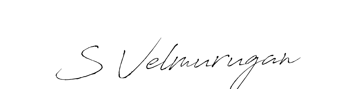 Design your own signature with our free online signature maker. With this signature software, you can create a handwritten (Antro_Vectra) signature for name S Velmurugan. S Velmurugan signature style 6 images and pictures png