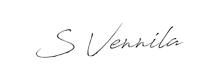 Create a beautiful signature design for name S Vennila. With this signature (Antro_Vectra) fonts, you can make a handwritten signature for free. S Vennila signature style 6 images and pictures png