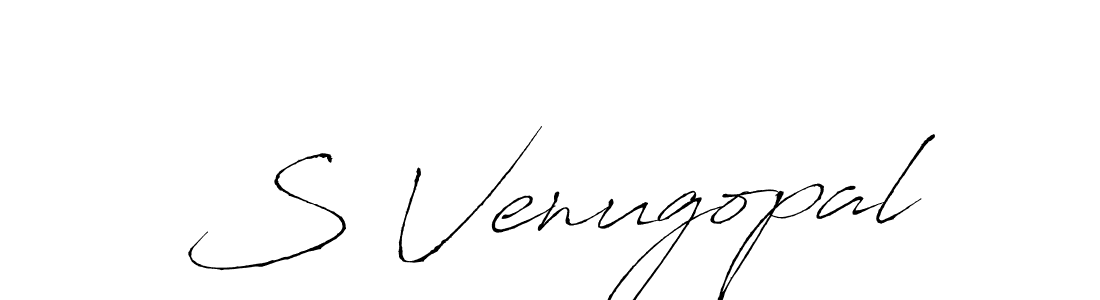 Use a signature maker to create a handwritten signature online. With this signature software, you can design (Antro_Vectra) your own signature for name S Venugopal. S Venugopal signature style 6 images and pictures png