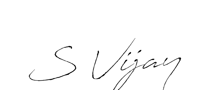 Also we have S Vijay name is the best signature style. Create professional handwritten signature collection using Antro_Vectra autograph style. S Vijay signature style 6 images and pictures png