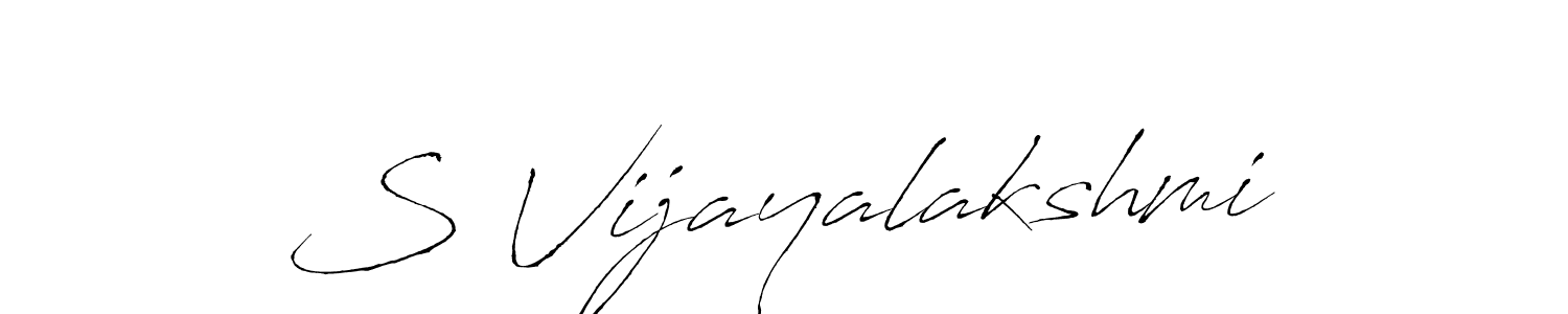 How to make S Vijayalakshmi signature? Antro_Vectra is a professional autograph style. Create handwritten signature for S Vijayalakshmi name. S Vijayalakshmi signature style 6 images and pictures png