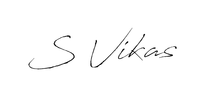 S Vikas stylish signature style. Best Handwritten Sign (Antro_Vectra) for my name. Handwritten Signature Collection Ideas for my name S Vikas. S Vikas signature style 6 images and pictures png