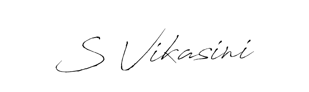 Use a signature maker to create a handwritten signature online. With this signature software, you can design (Antro_Vectra) your own signature for name S Vikasini. S Vikasini signature style 6 images and pictures png