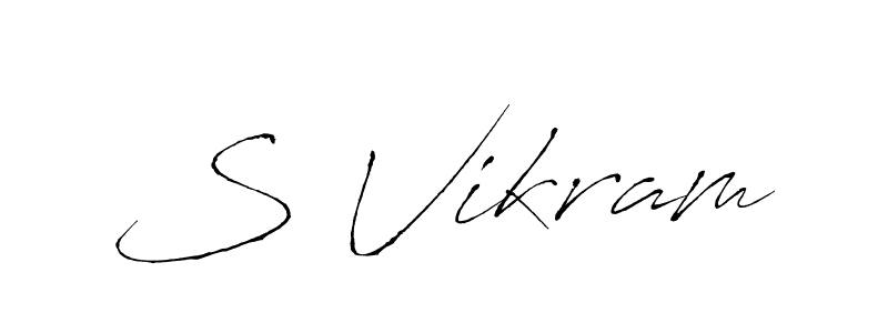 Antro_Vectra is a professional signature style that is perfect for those who want to add a touch of class to their signature. It is also a great choice for those who want to make their signature more unique. Get S Vikram name to fancy signature for free. S Vikram signature style 6 images and pictures png