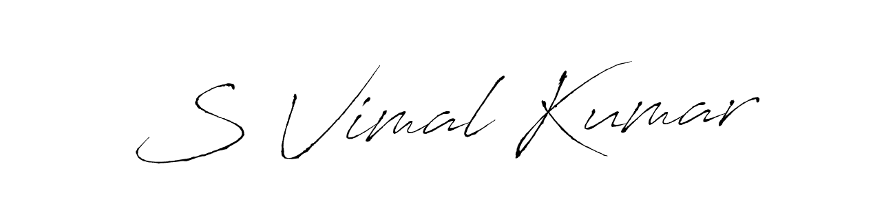 Design your own signature with our free online signature maker. With this signature software, you can create a handwritten (Antro_Vectra) signature for name S Vimal Kumar. S Vimal Kumar signature style 6 images and pictures png