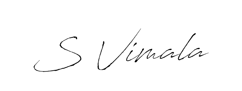 Use a signature maker to create a handwritten signature online. With this signature software, you can design (Antro_Vectra) your own signature for name S Vimala. S Vimala signature style 6 images and pictures png