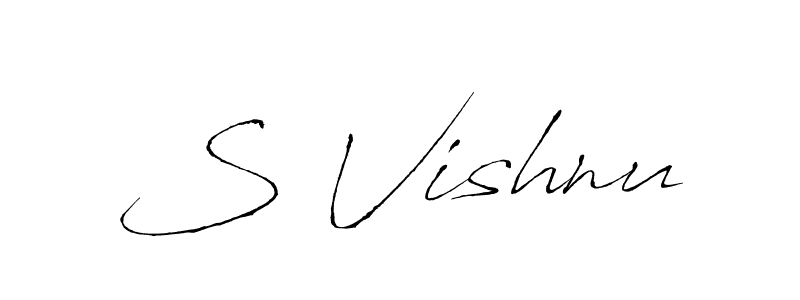 You should practise on your own different ways (Antro_Vectra) to write your name (S Vishnu) in signature. don't let someone else do it for you. S Vishnu signature style 6 images and pictures png