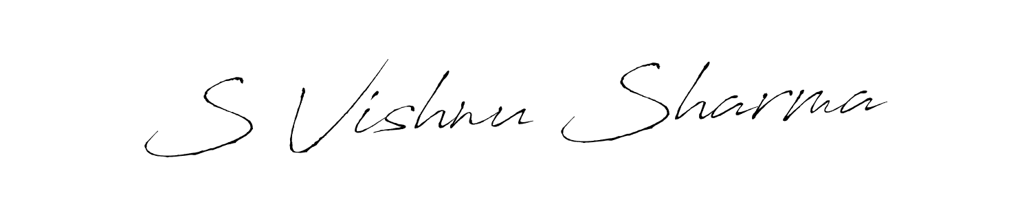 Also we have S Vishnu Sharma name is the best signature style. Create professional handwritten signature collection using Antro_Vectra autograph style. S Vishnu Sharma signature style 6 images and pictures png